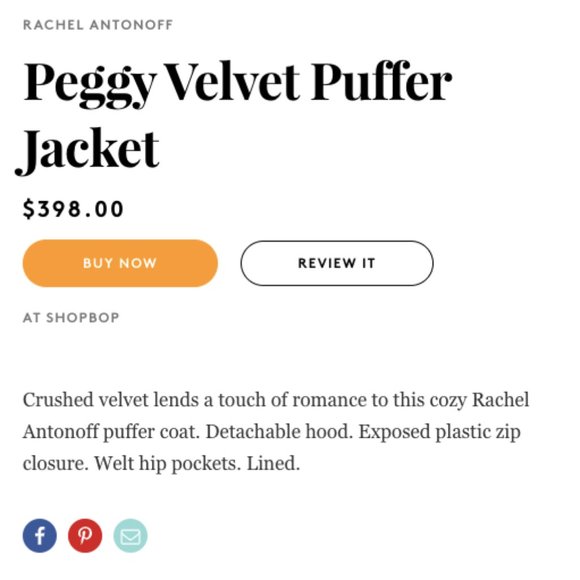 Rachel Antonoff x Anthropologie Peggy Velvet Puffer Jacket Women's Size M - Picture 2 of 16